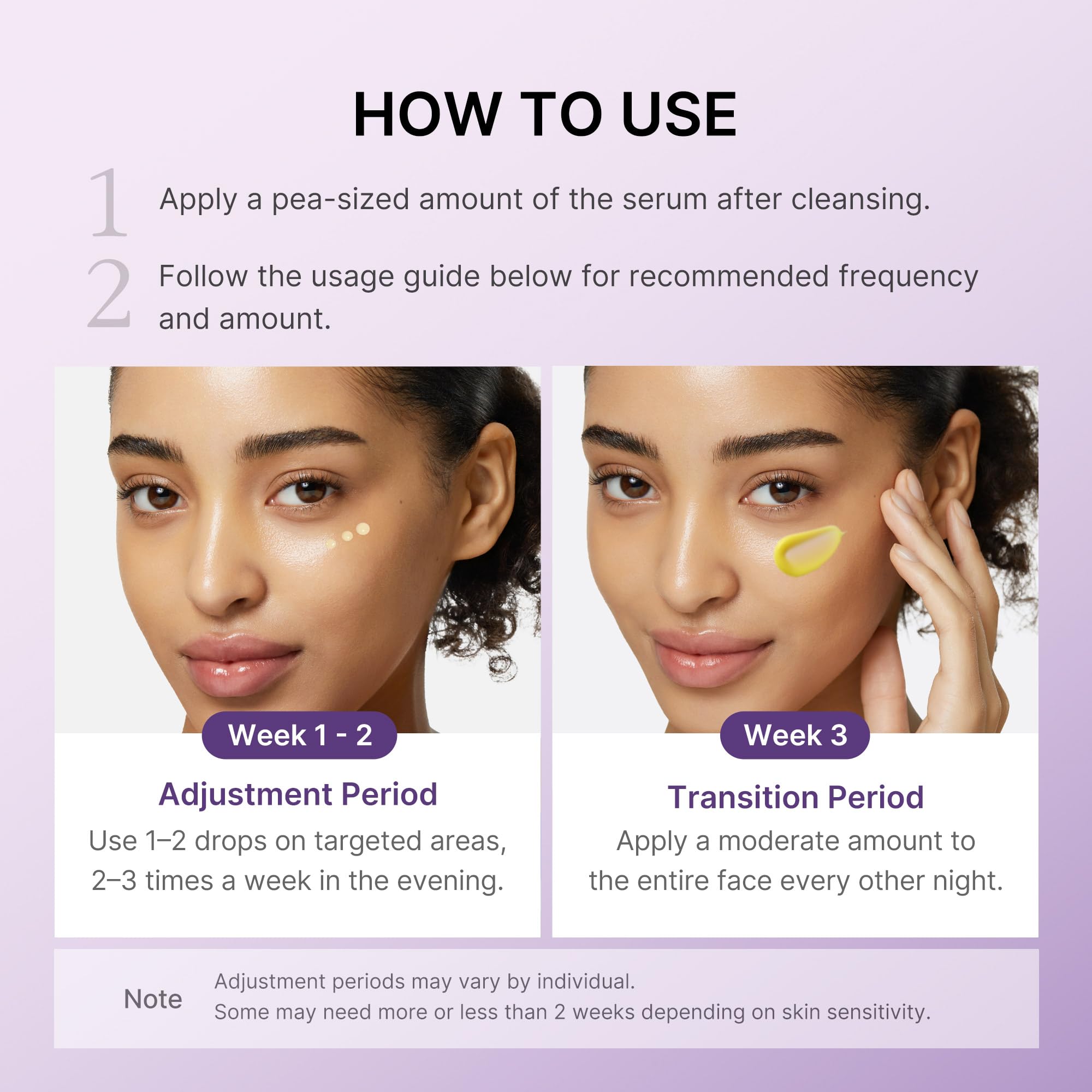 Medicube nighttime skincare routine setup featuring serum on clean skin