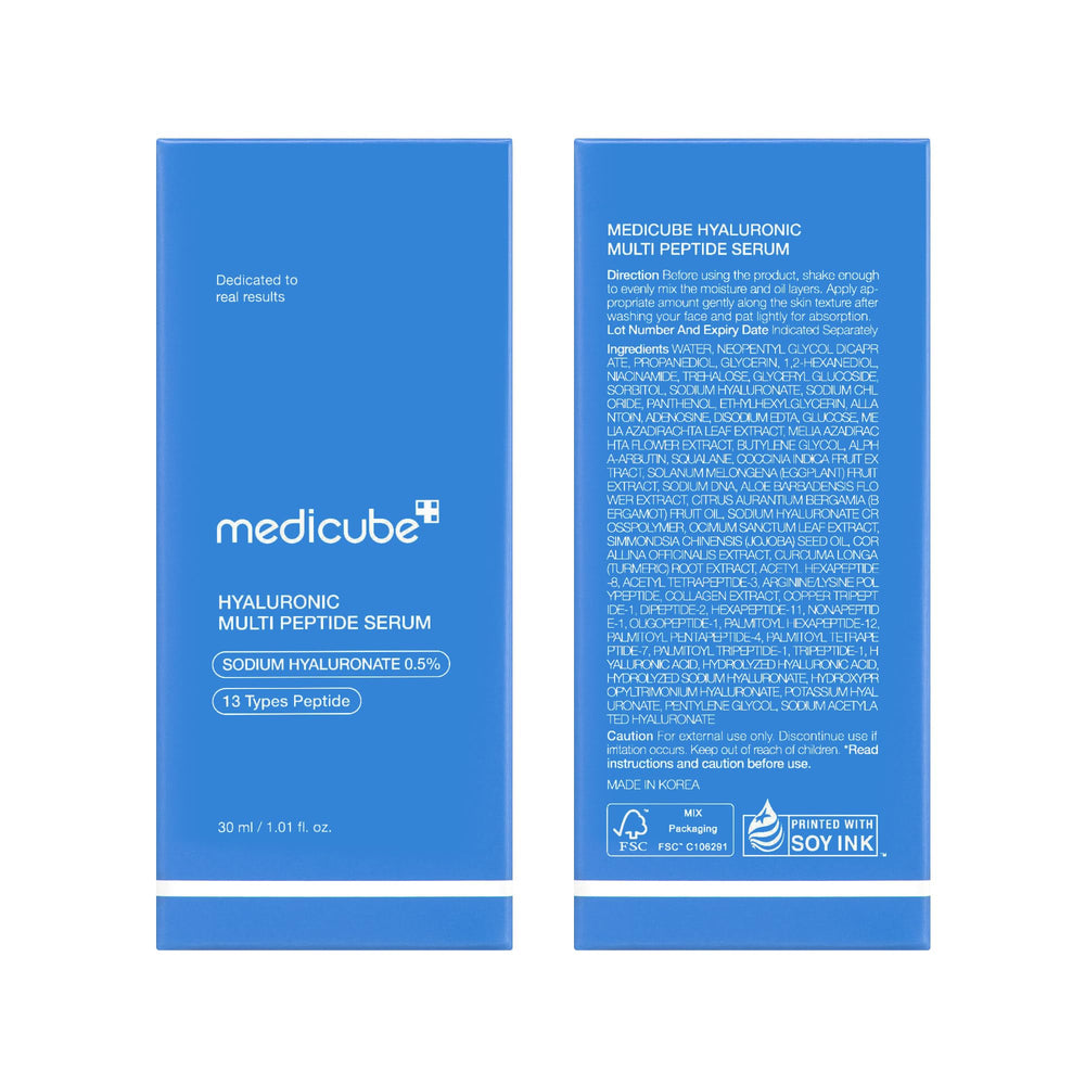 medicube 30ml bottle packaging on display for daily skincare.
