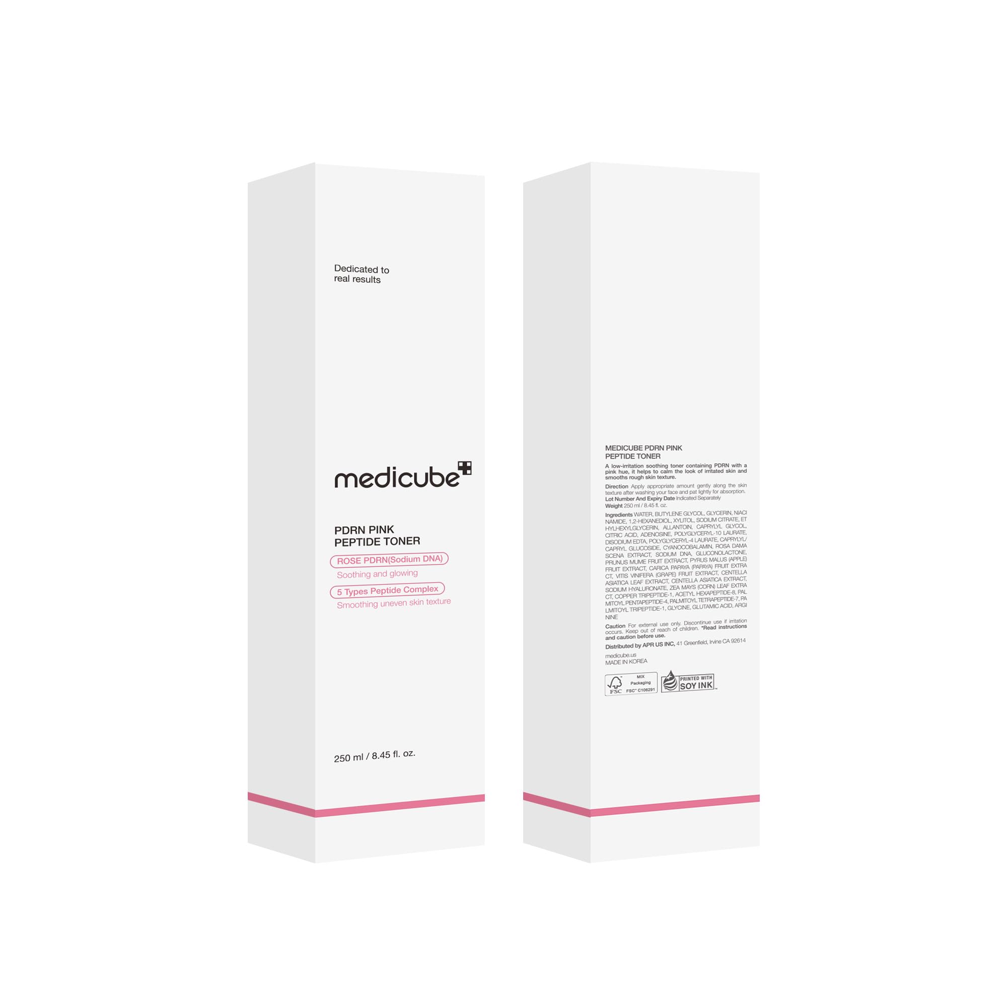 Medicube PDRN Toner bottle pump enables controlled application.