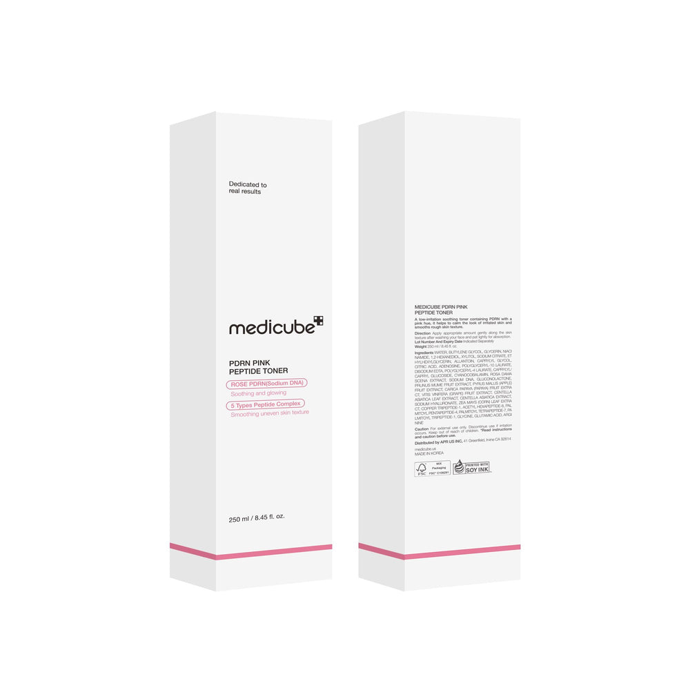Medicube PDRN Toner bottle pump enables controlled application.