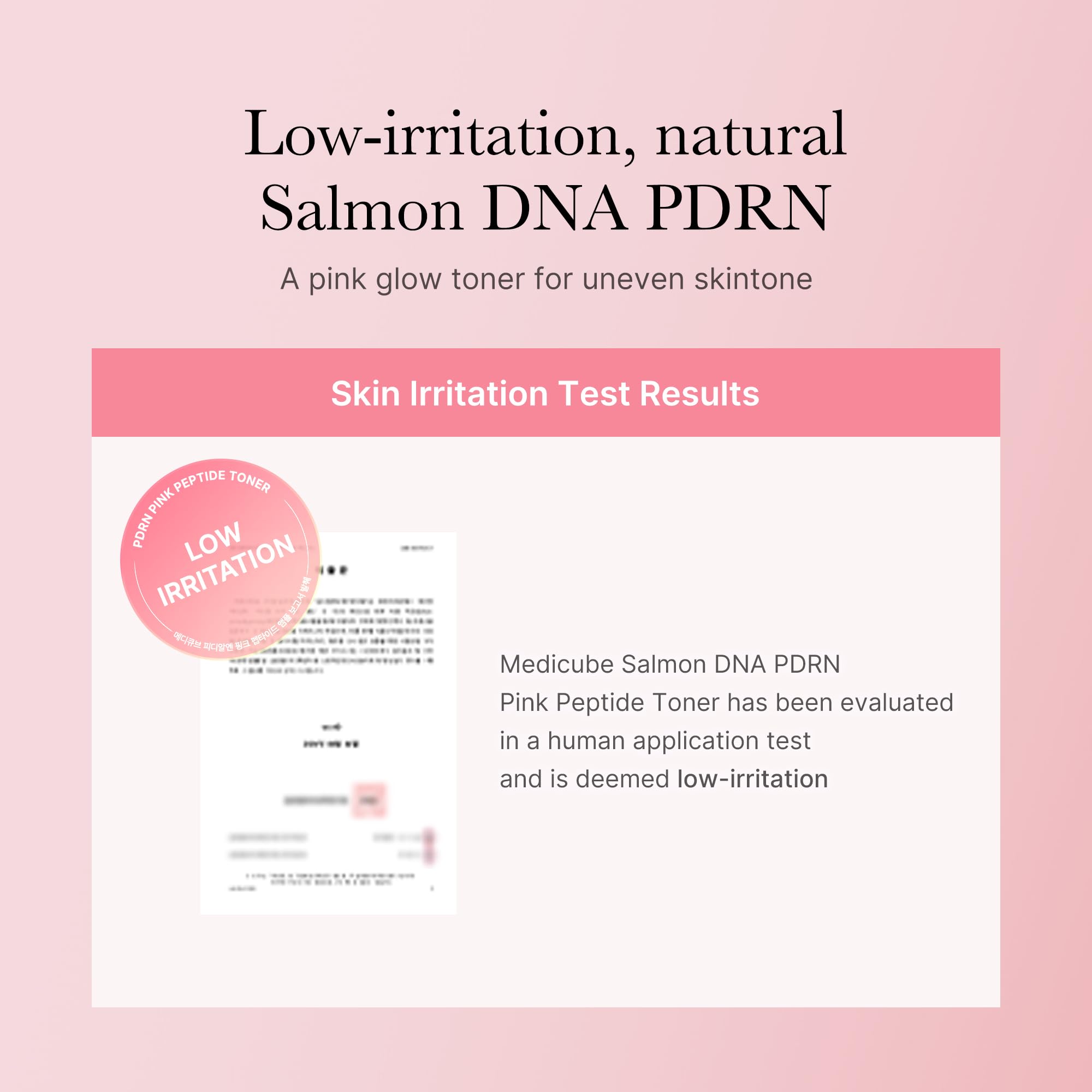 Medicube PDRN Toner cica soothes sensitive skin and reduces irritation.