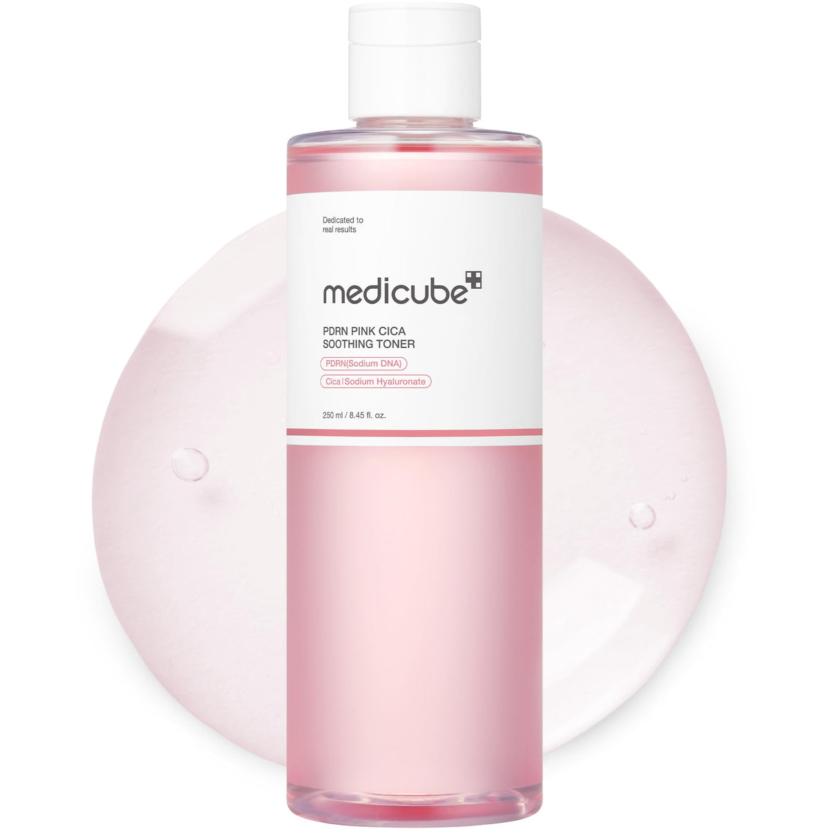 Medicube PDRN Toner bottle showcases salmon DNA glow for a refreshed, hydrated complexion.