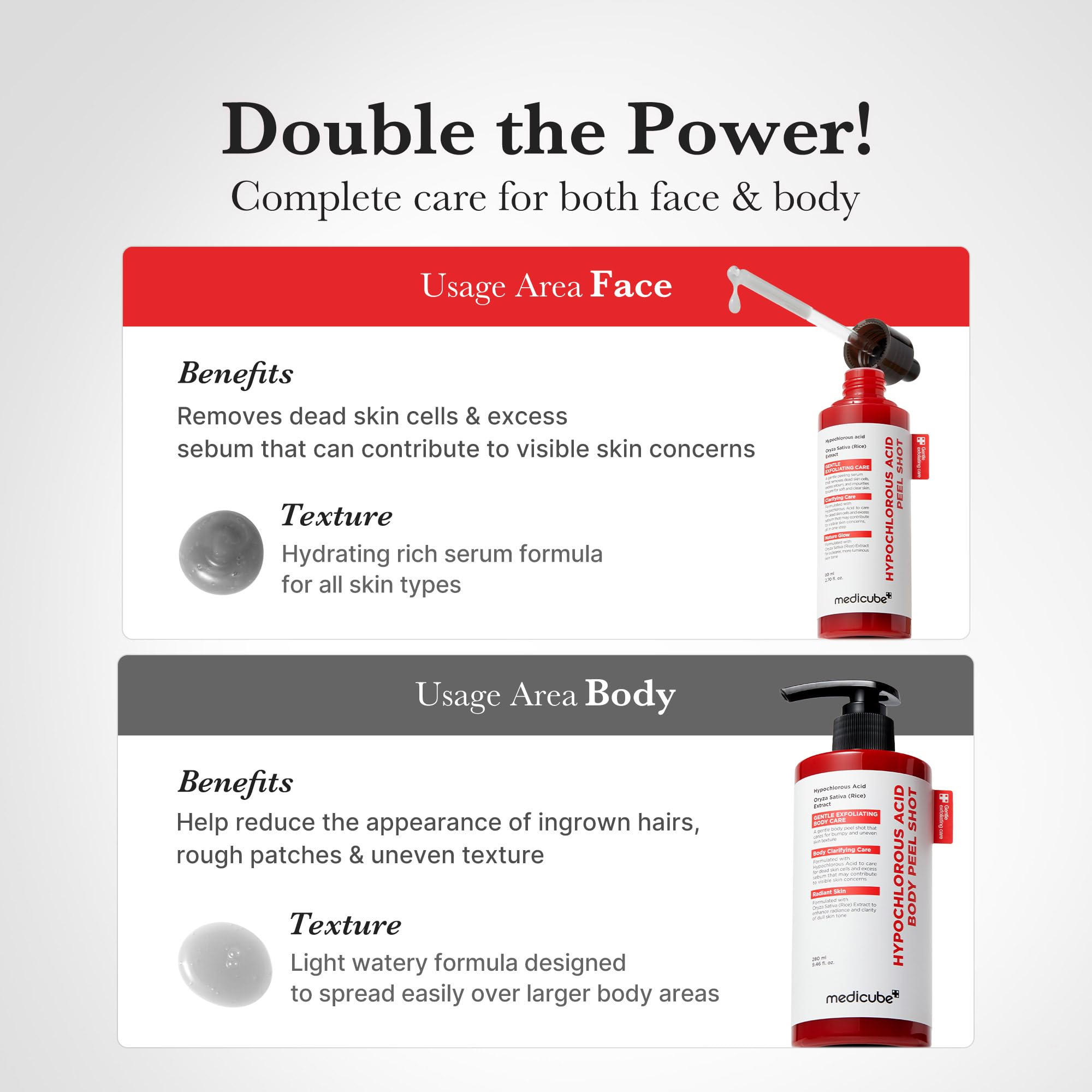 Medicube Peel Shot glow close-up hints at brighter, smoother skin.