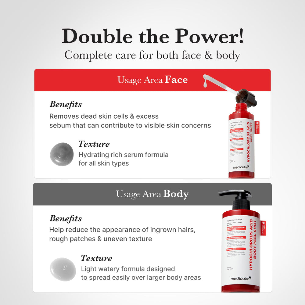 Medicube Peel Shot glow close-up hints at brighter, smoother skin.