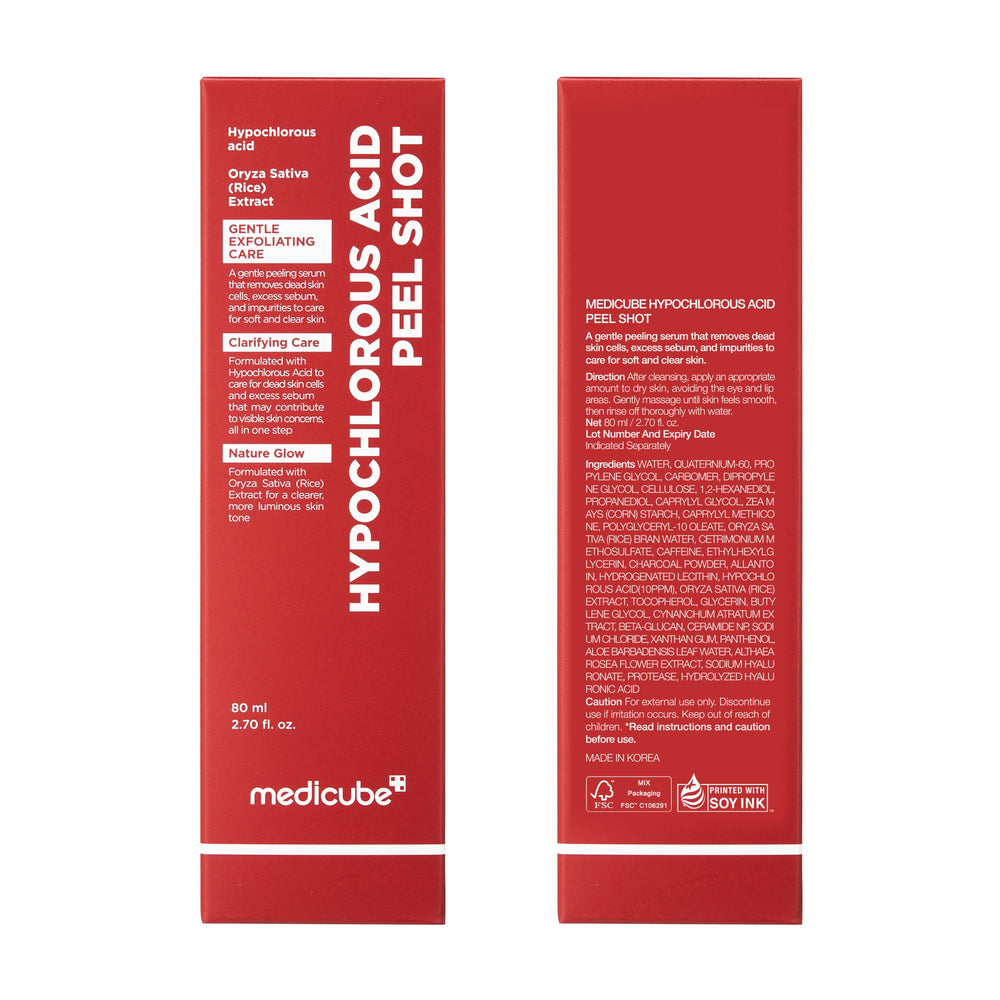 Medicube Peel Shot packaging on display emphasizes versatility and routine use.
