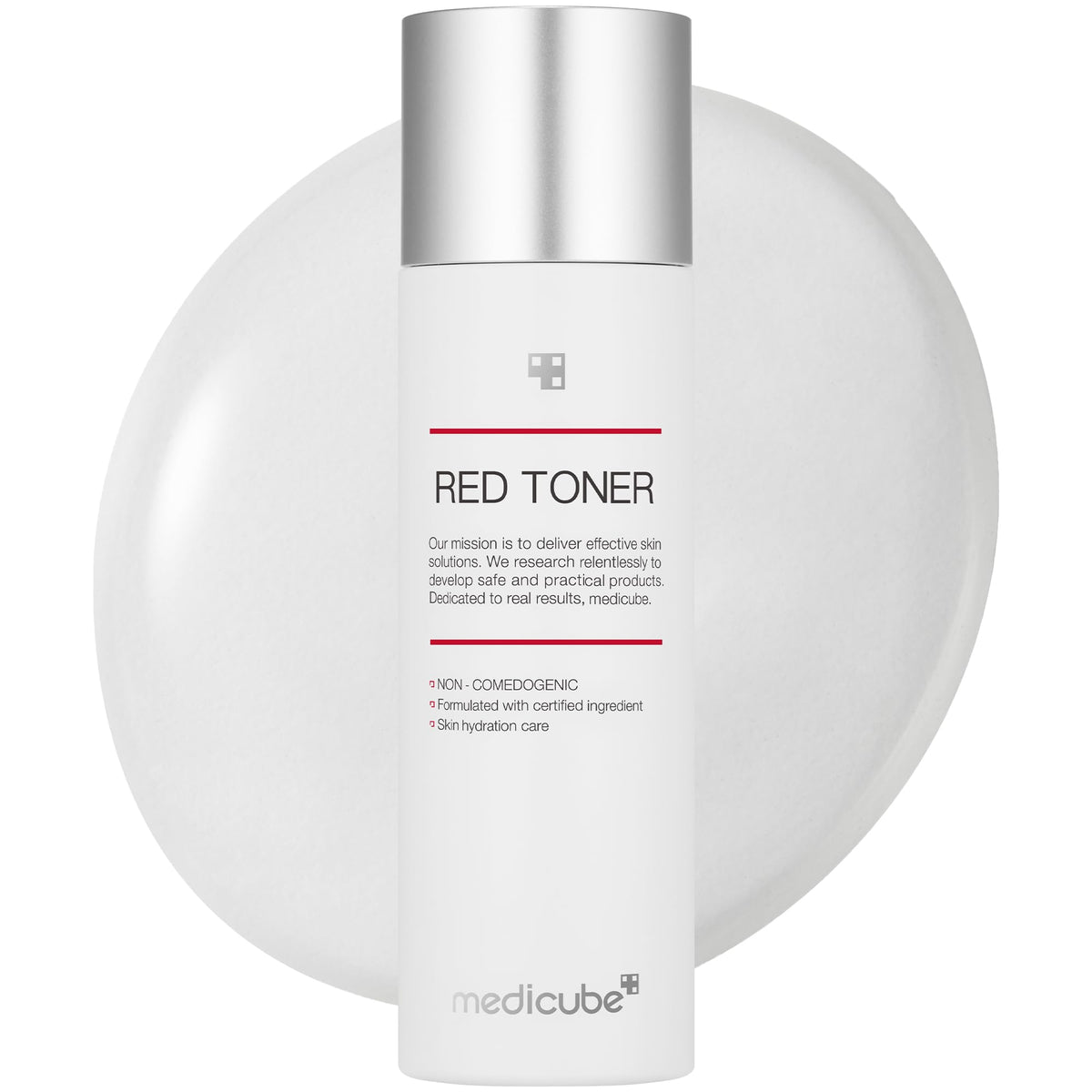 Medicube Red Toner 2.0 bottle front, ideal for daily skincare use.