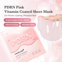 Medicube pink coating sheet close-up showing soft adhesion