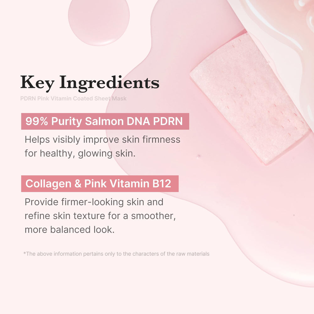 Medicube Salmon DNA PDRN pink Vita coating mask on face delivering hydration