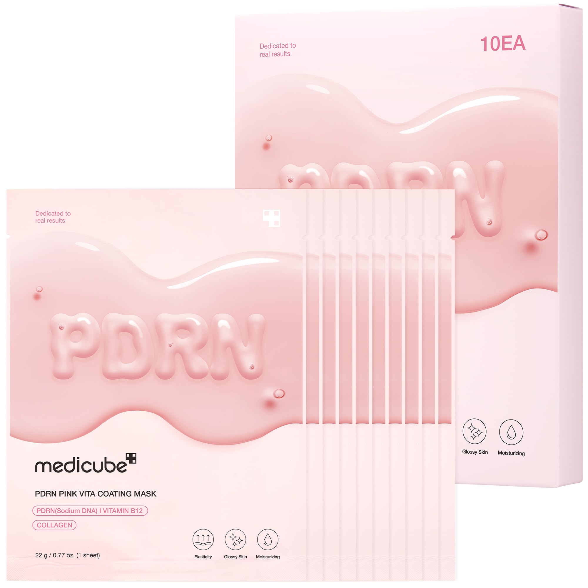 Medicube Salmon DNA PDRN pink Vita coating mask pack for hydrated balanced skin
