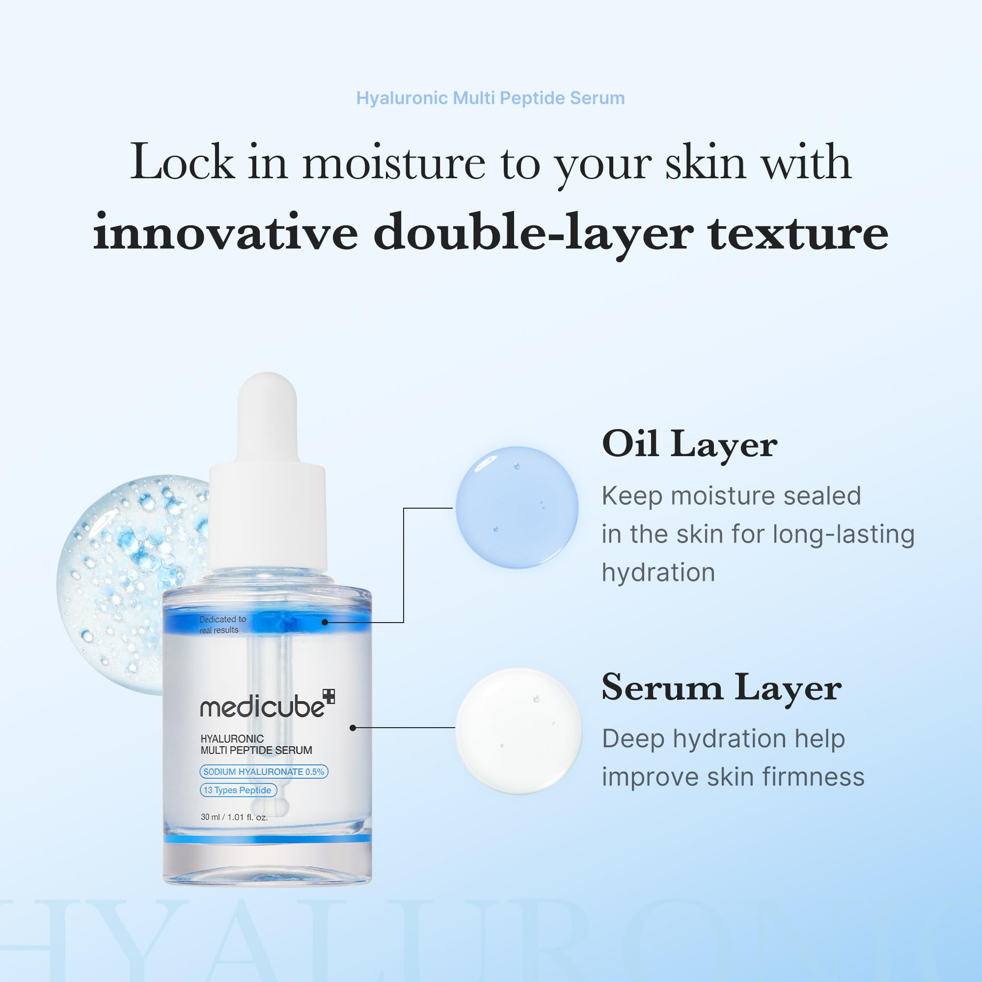 medicube Hyaluronic Multi Peptide PDRN Serum shake to mix before use.