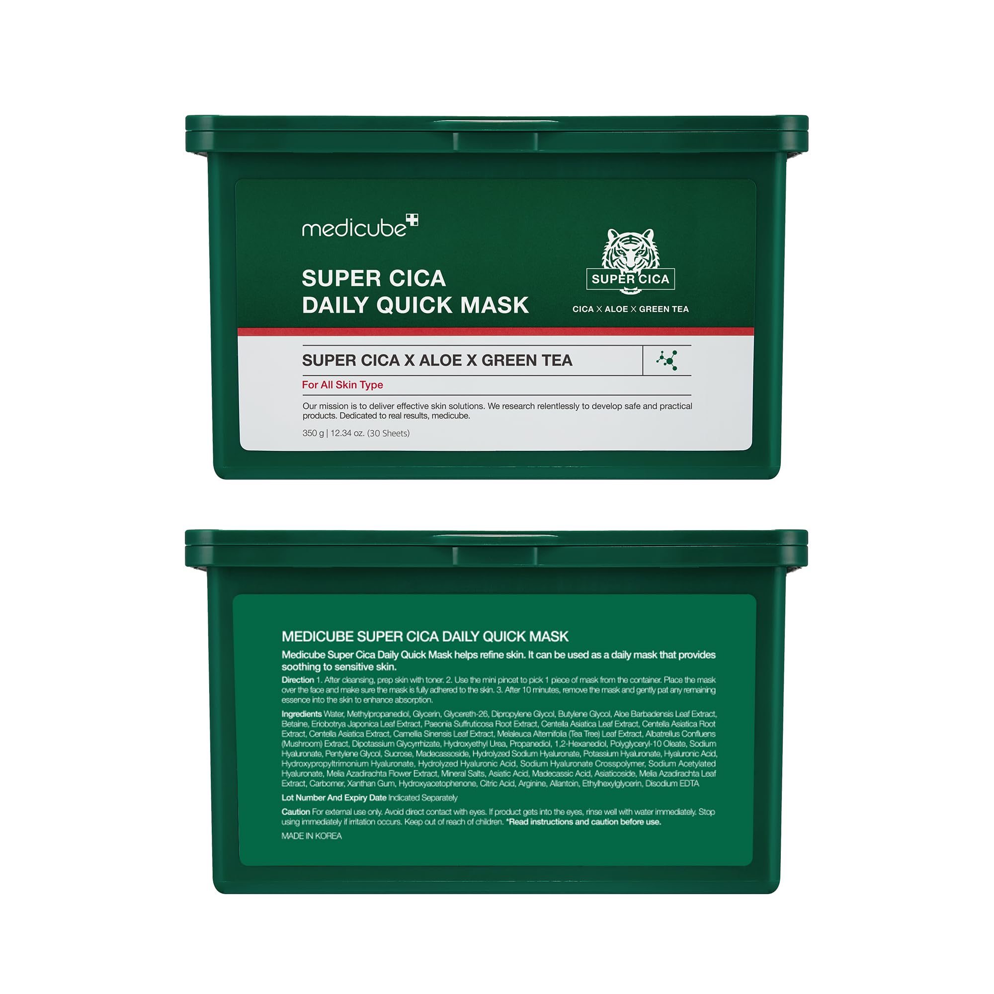 Medicube Super Cica daily quick mask full-face use recommended