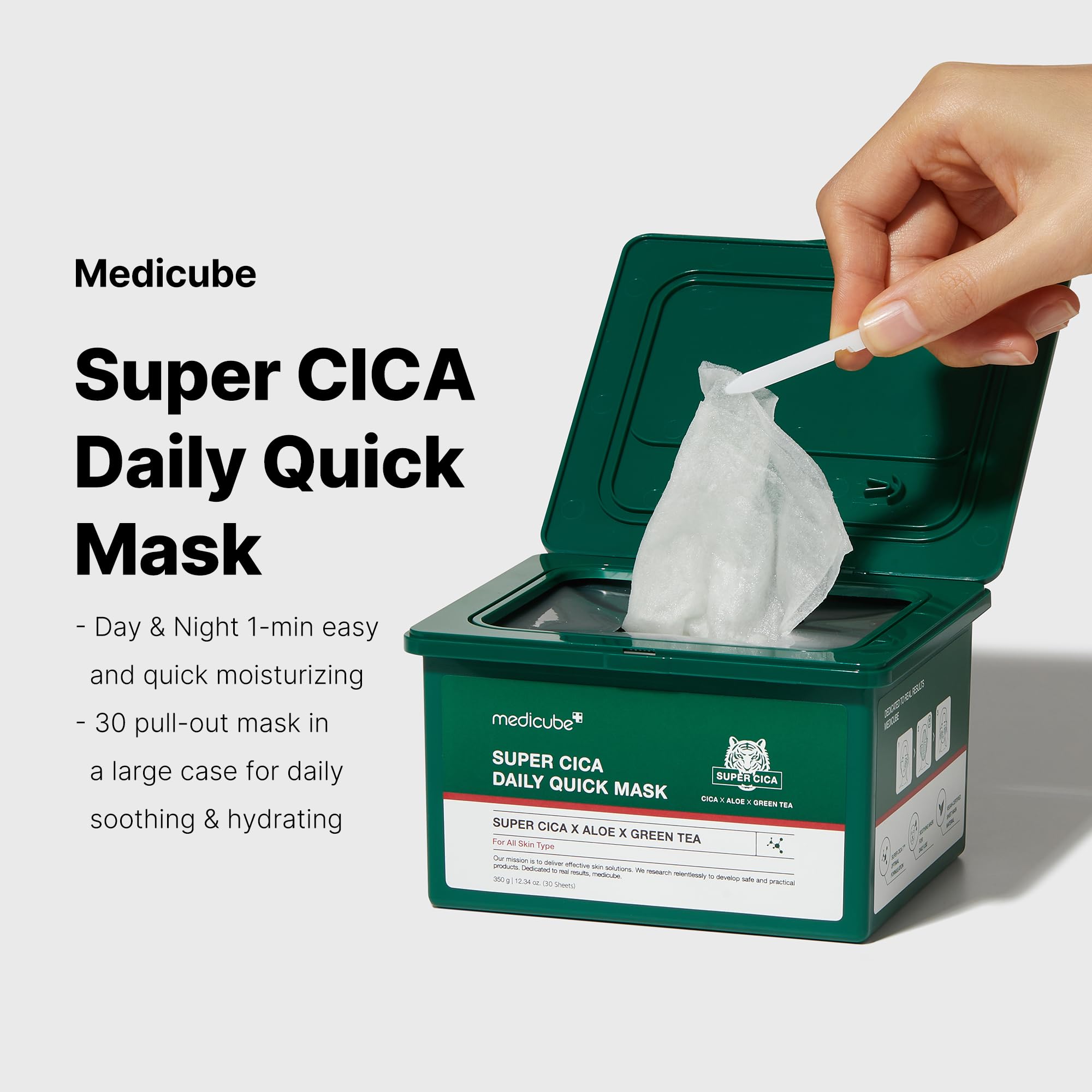 Medicube Super Cica daily quick mask cooling effect on skin