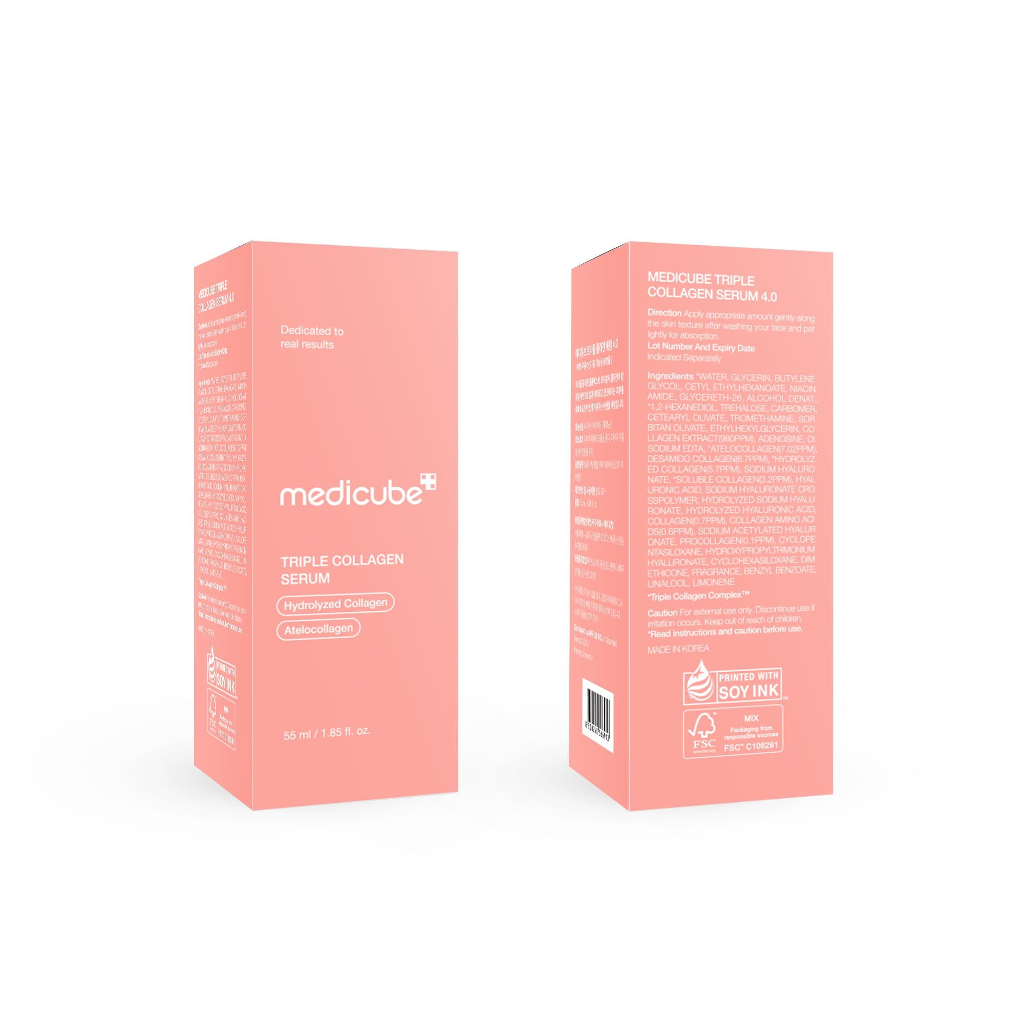 Medicube Triple Collagen Serum packaging box showcases brand equity and protection.