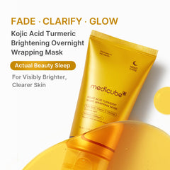Medicube Wrapping Mask being applied as an even layer to boost brightness overnight.