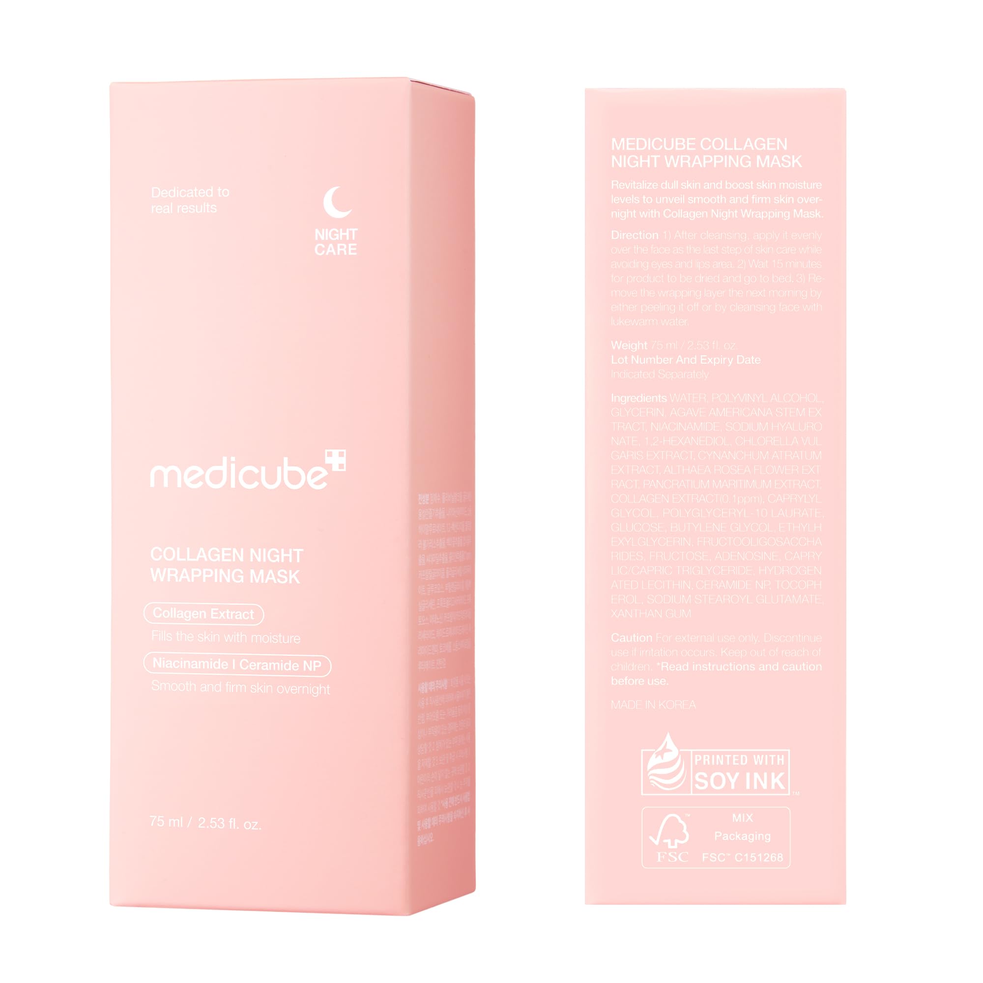 Medicube Wrapping Mask one-piece peel-off feature demonstrated.