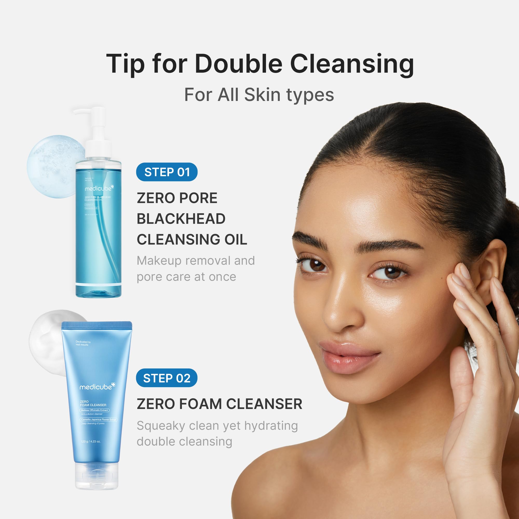 Medicube Zero Pore Cleansing Oil closeup of pore-targeted cleansing action