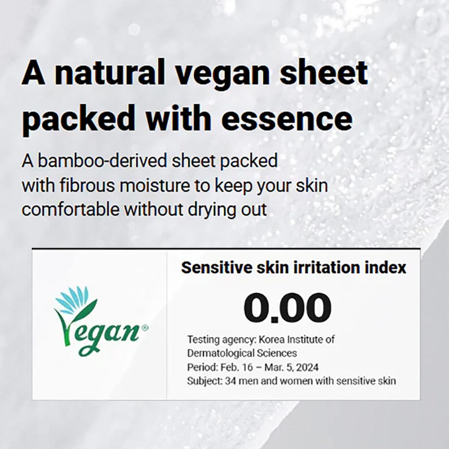 Mediheal biodegradable sheet showcases vegan, skin-friendly design.
