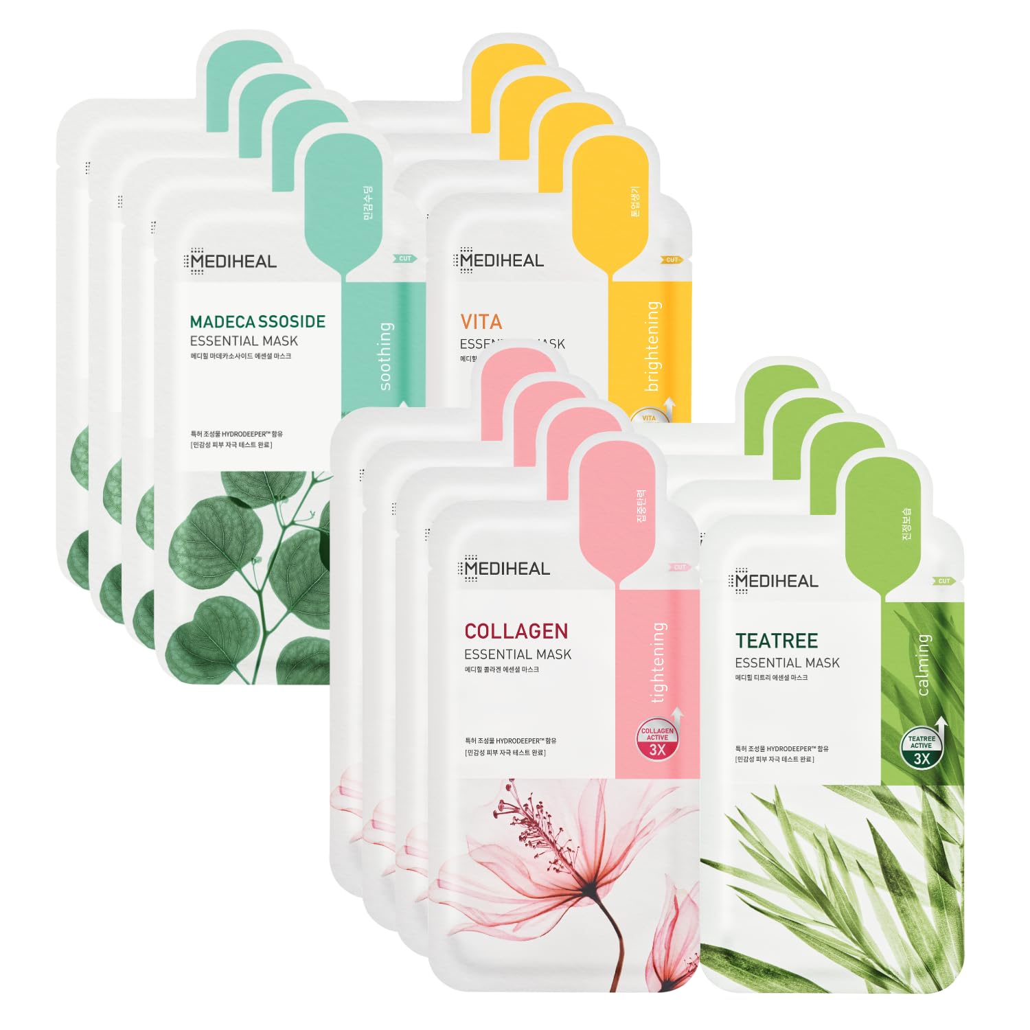 Mediheal Collagen Essential Mask 16-pack for firmer, plumper skin.