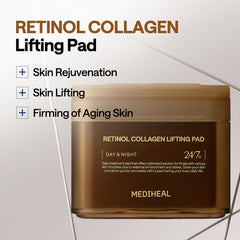 Mediheal lifting pad applied to cheek demonstrates quick toning and lifting.