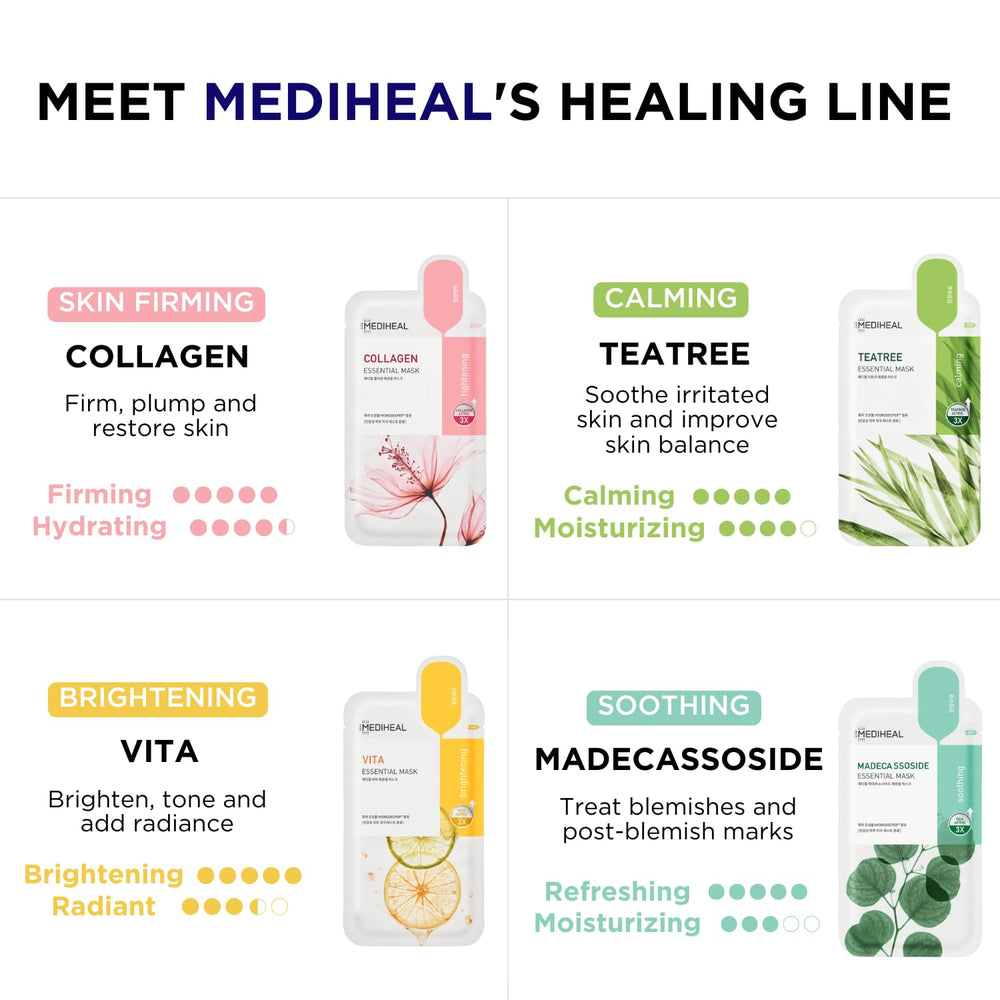 Mediheal Tea Tree Essential Mask helps soothe irritation and balance the skin.