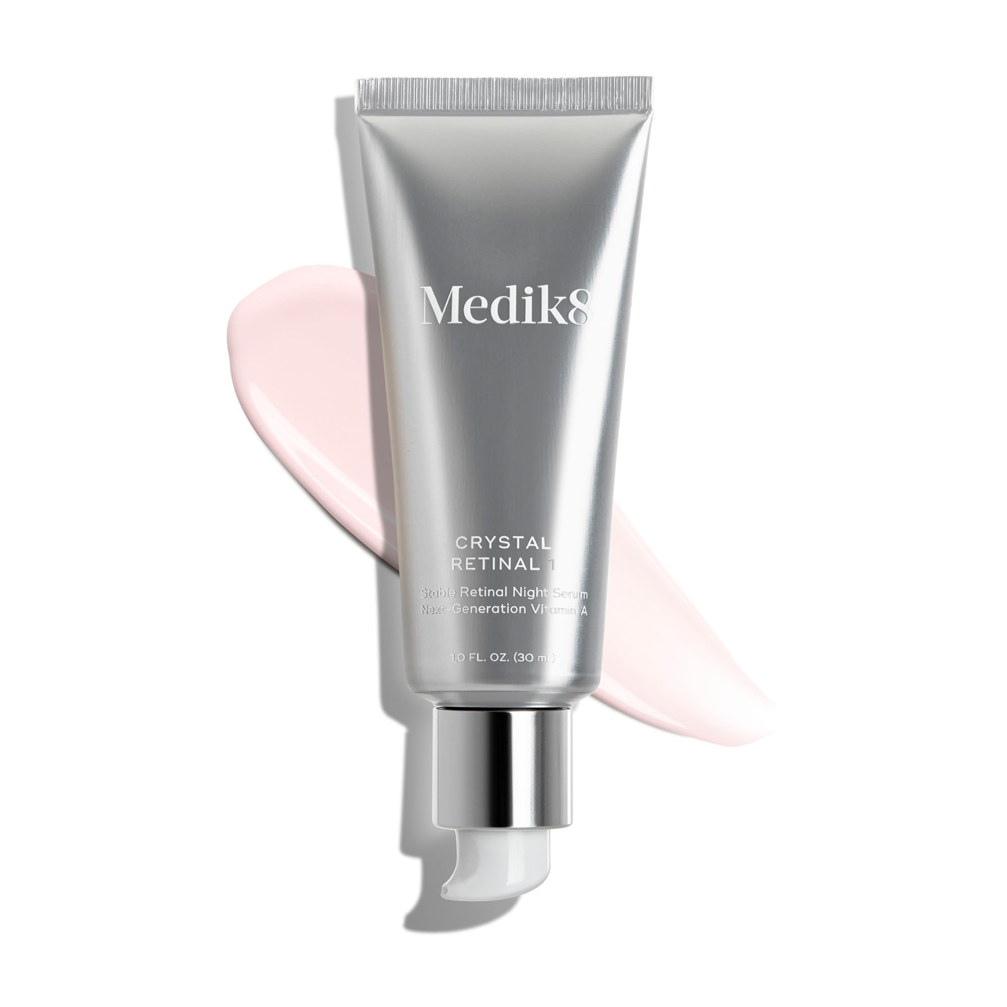 Medik8 Crystal Retinal 1 box packaging emphasizing gluten-free claim.