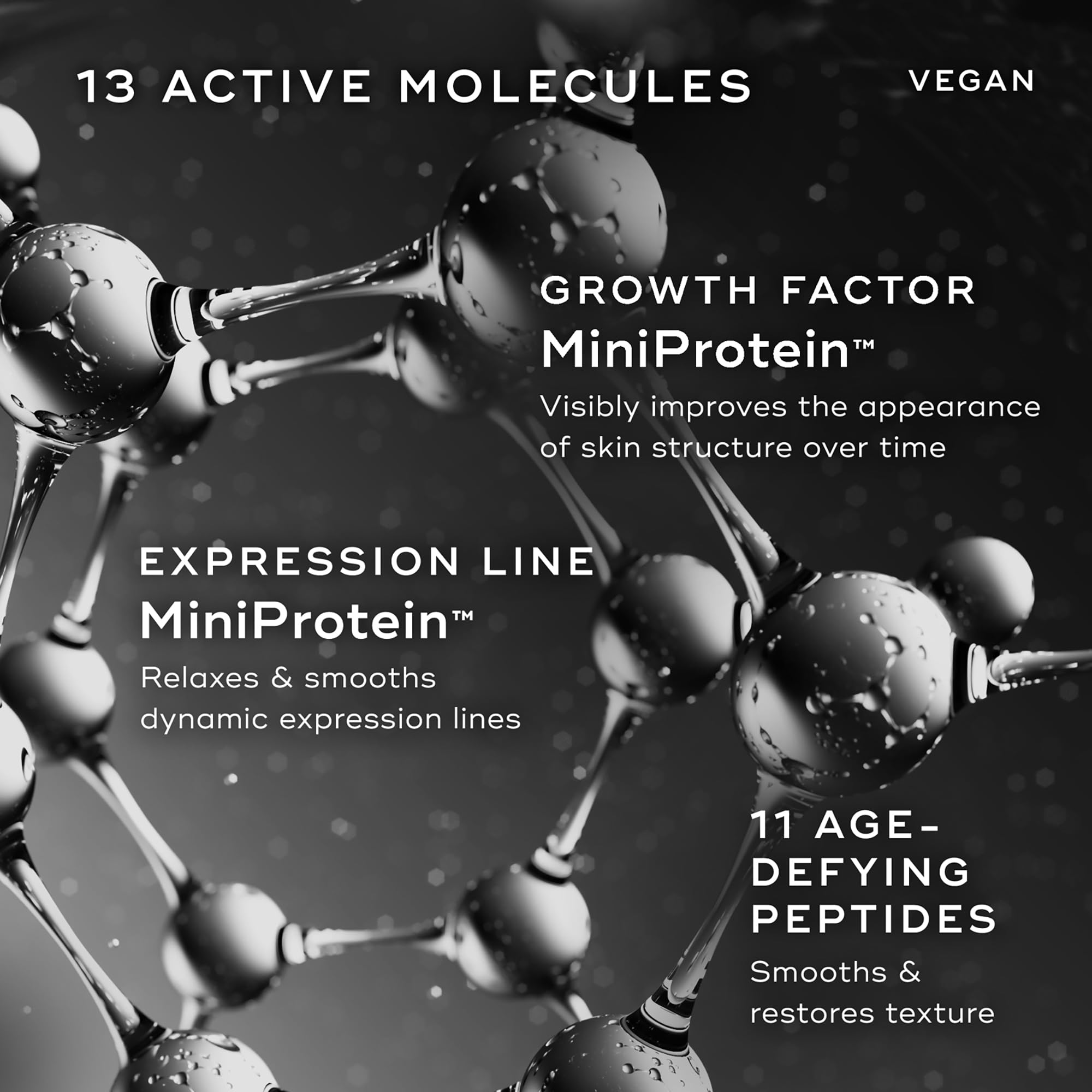 Closeup of ingredients in Medik8 Liquid Peptides Advanced MP emphasizes peptide-rich formula