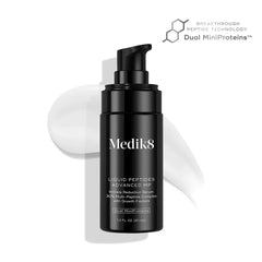 Medik8 Liquid Peptides Advanced MP pump demonstrates easy dispensing for daily use