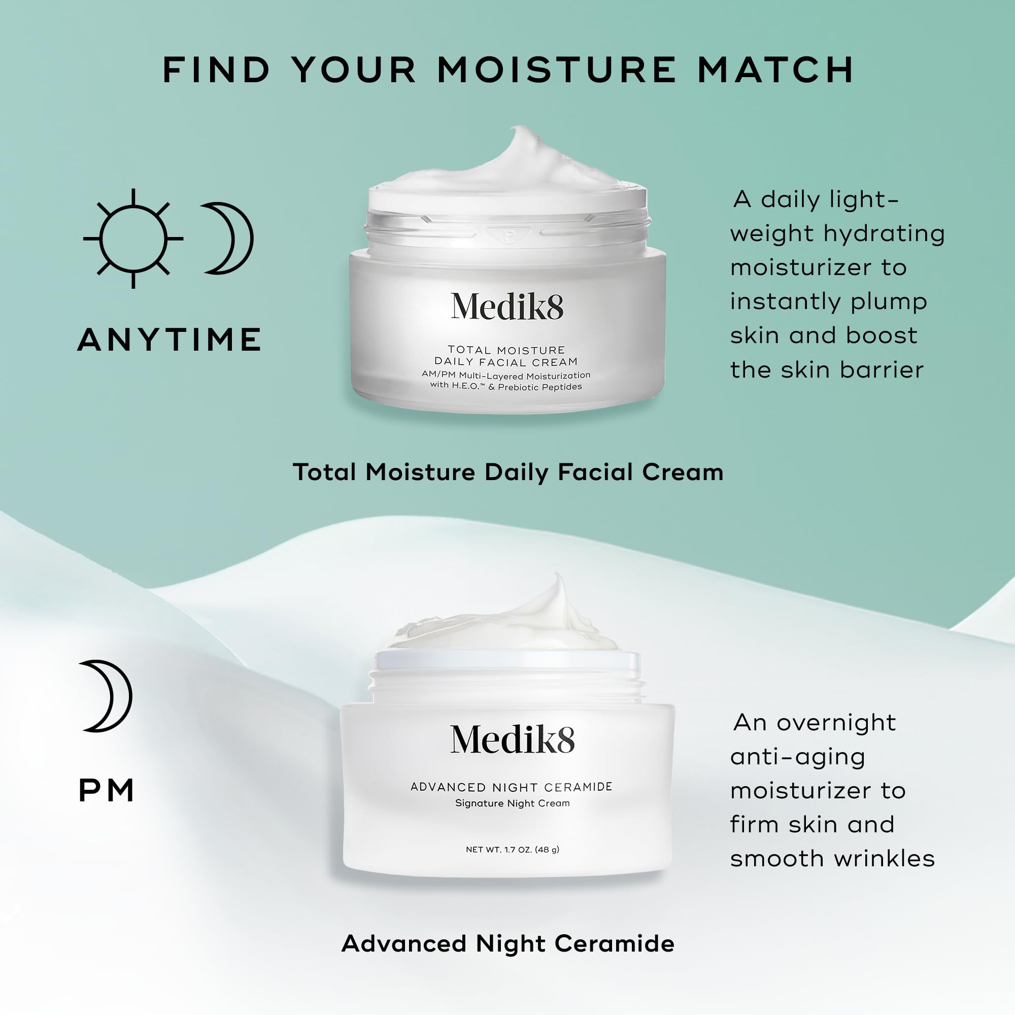 Medik8 Total Moisture fragrance-free vegan label close-up.