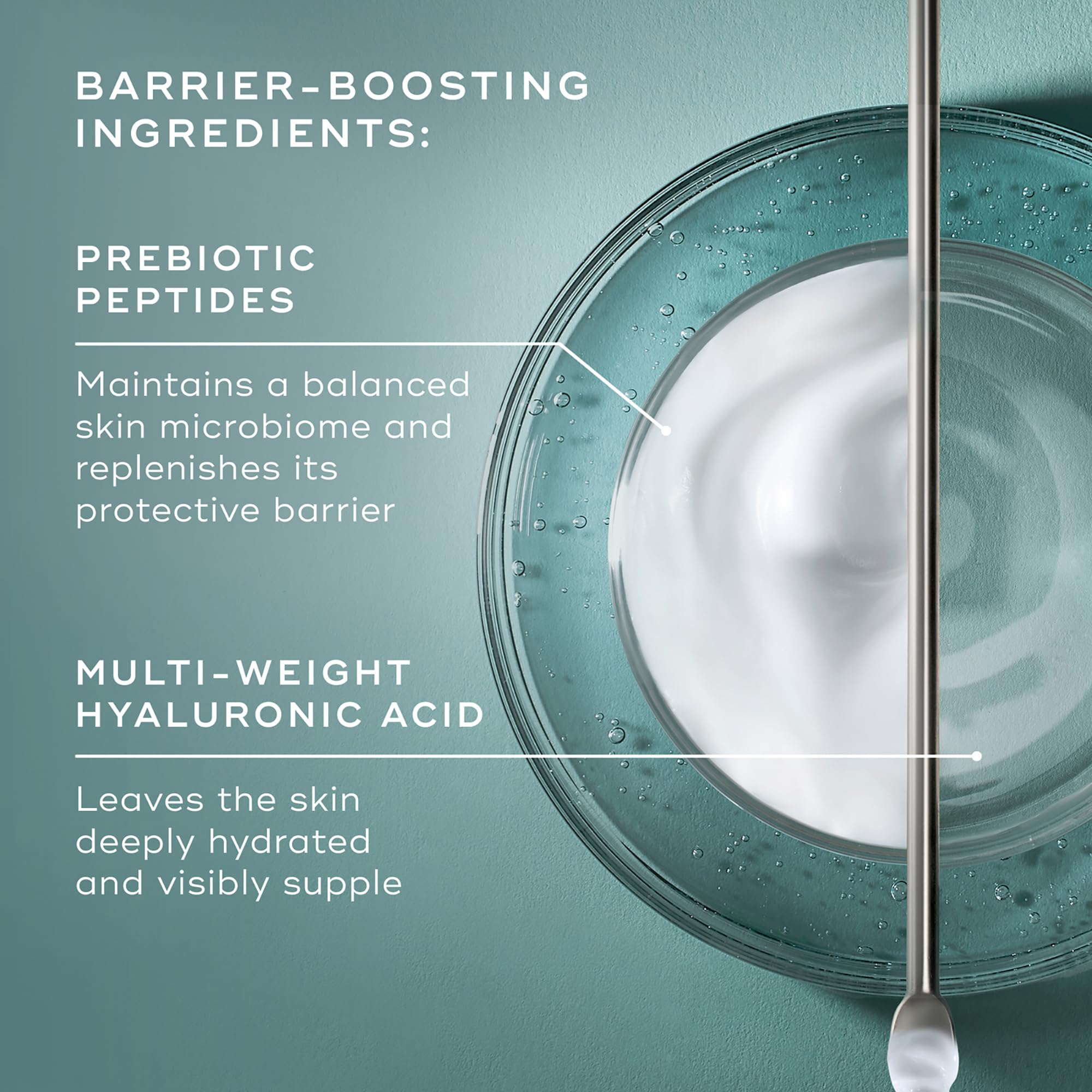 Medik8 Total Moisture ingredient label highlights prebiotic peptides.