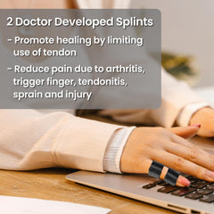 MEDILYMER Ergonomic pinky splint designed for comfortable adjustable finger support.