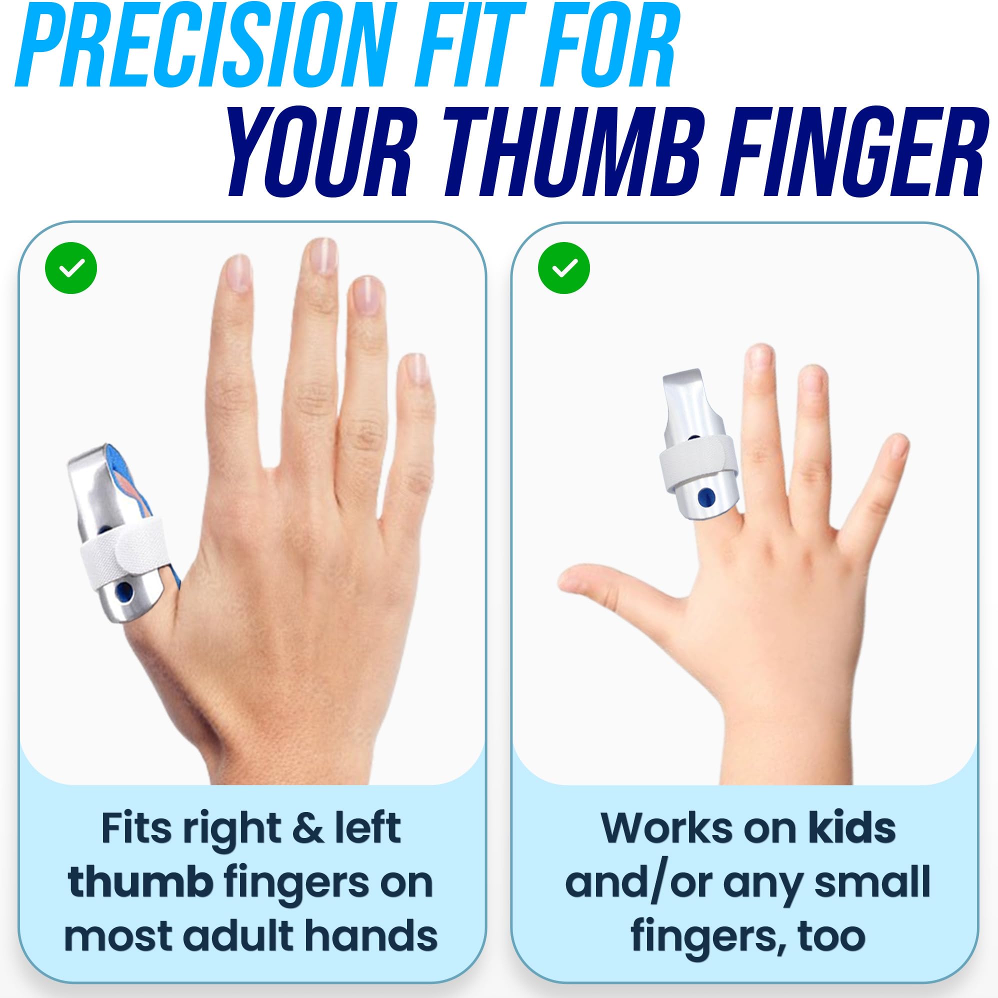 MEDILYMER Thumb Brace 2-Pack side profile with adjustable strap for comfort