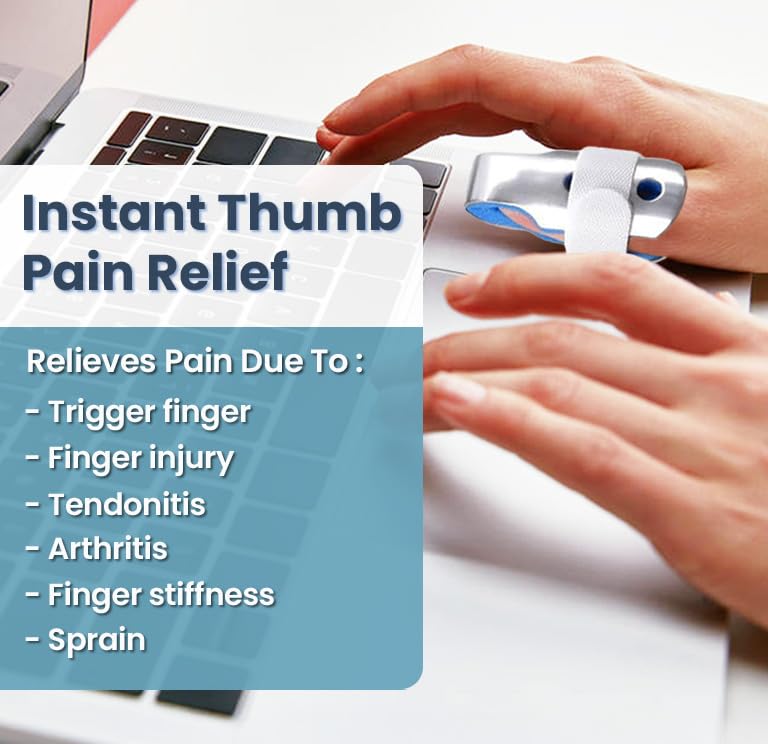 MEDILYMER Thumb Brace 2-Pack worn on hand demonstrating versatile finger support