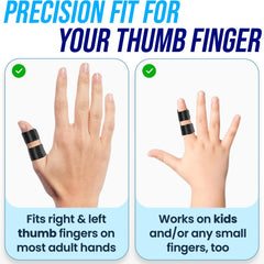 MEDILYMER Thumb Splint adjustable straps ensure a secure, comfortable fit.