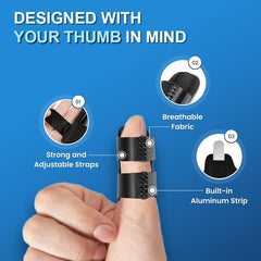 MEDILYMER Thumb Splint ventilation holes keep skin cool during wear.