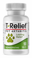 MediNatura T-Relief bottle pour shows easy dosing for gentle pet arthritis support