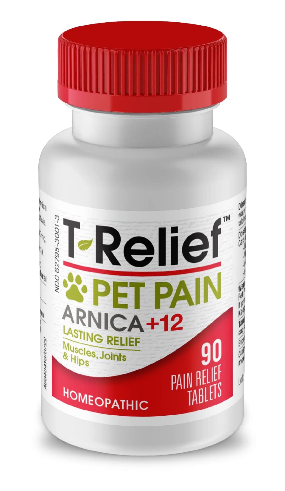MediNatura T-Relief bottle shows natural pet pain relief for joints.