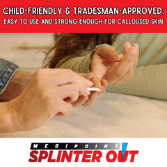 Medipoint Splinter Out sterile wrap ensures a fresh, ready-to-use tool.