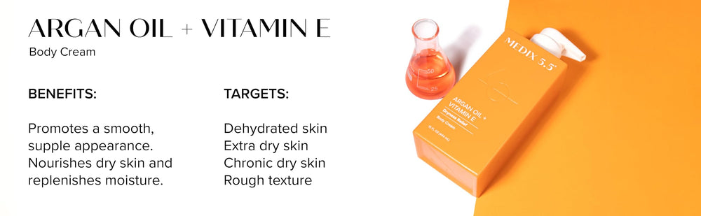 Fresh application of Medix 5.5 Argan Oil Cream after shower routine.