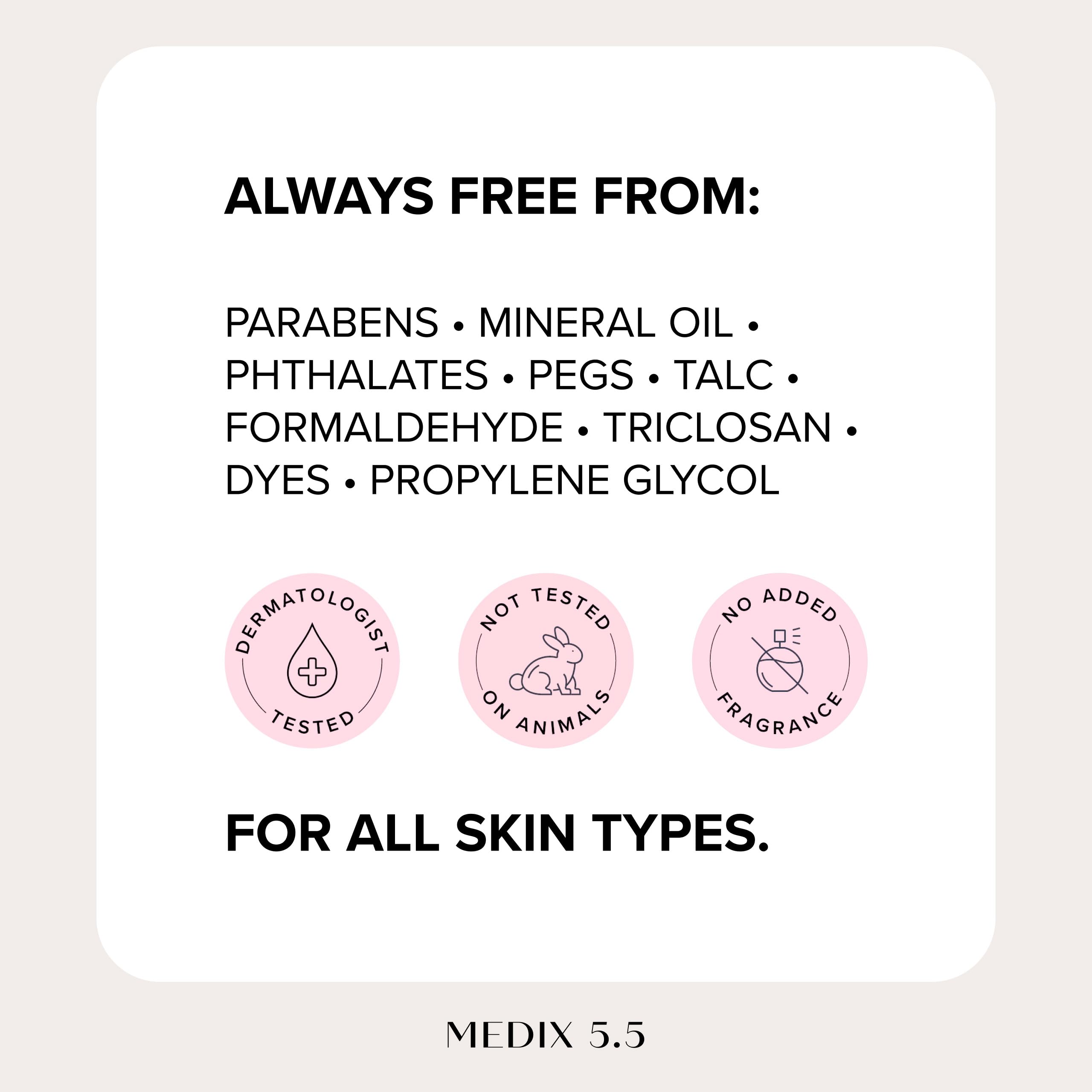 Medix 5.5 fragrance-free retinol with aloe chamomile and green tea soothing care