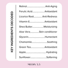 Medix 5.5 fragrance-free retinol cream application on hand demonstrating quick absorption