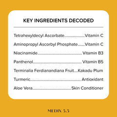 Niacinamide ingredient close-up in Medix 5.5 Radiant Glow formula.