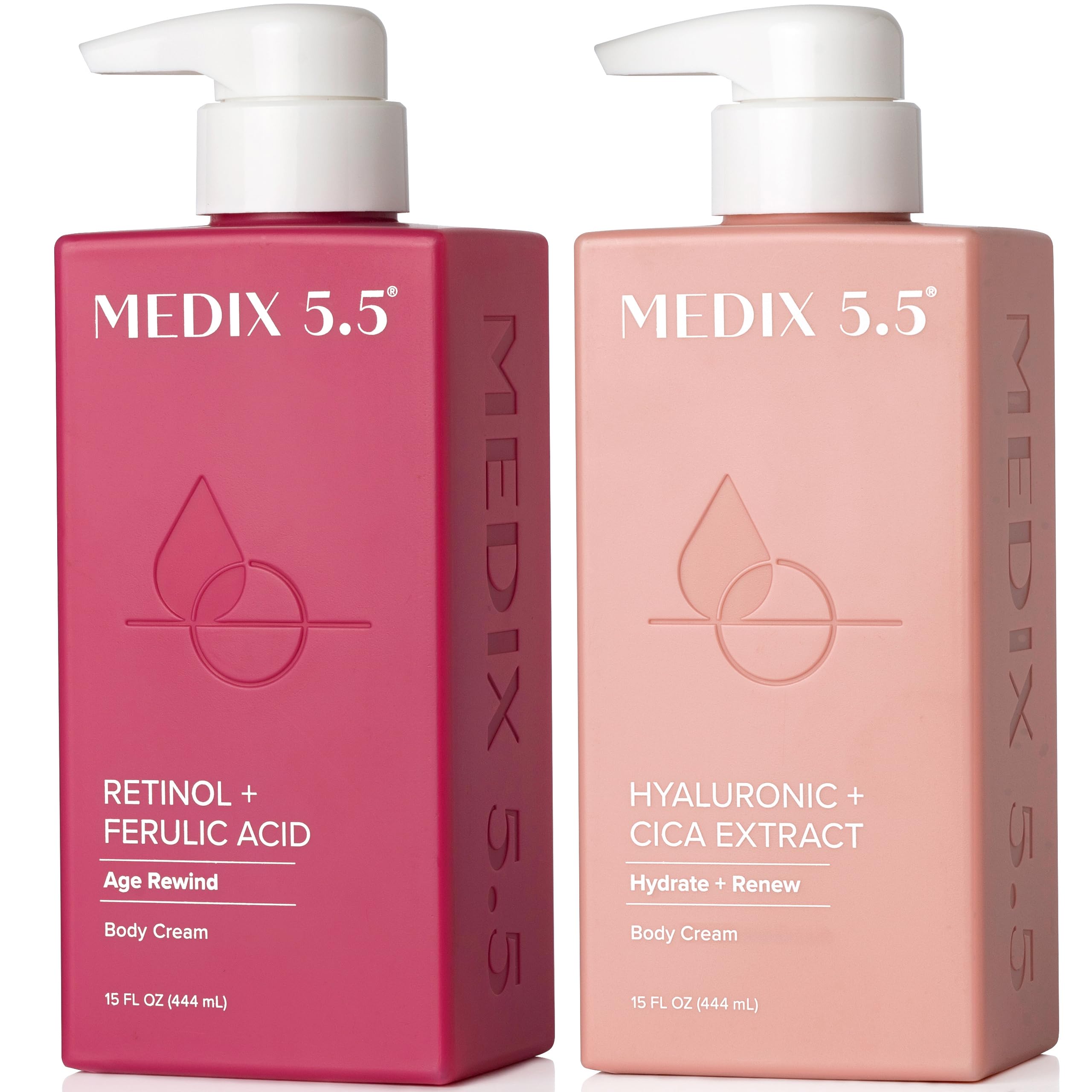 Medix 5.5 retinol body lotion bottle for firming and hydration.