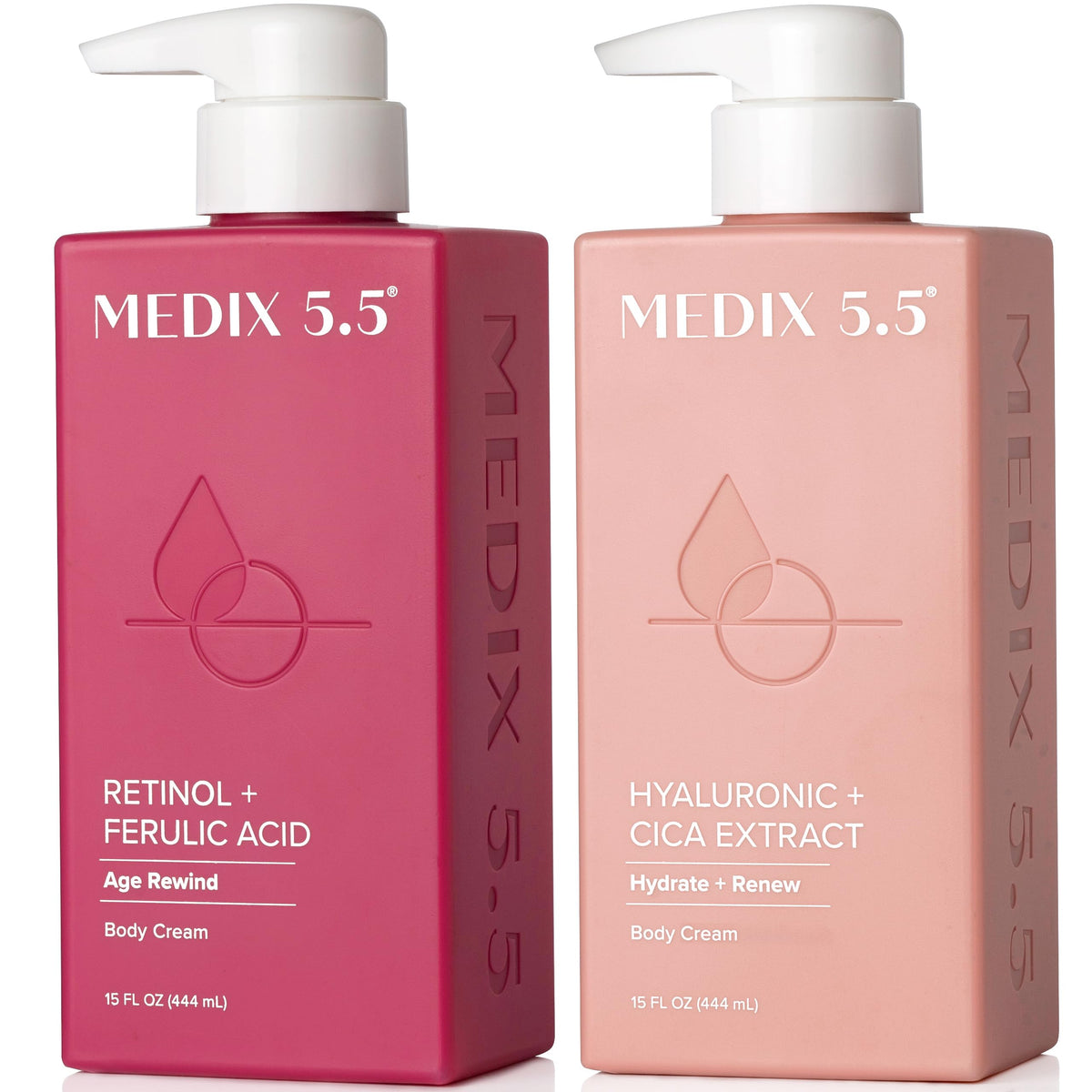 Medix 5.5 retinol body lotion bottle for firming and hydration.