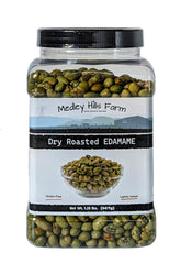 Medley Hills Farm edamame closeup highlighting vibrant green beans and light salt