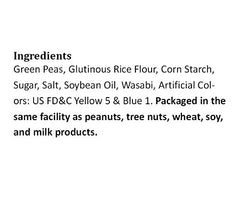 Medley Hills Farm hot wasabi green peas with intense crunch for on-the-go snacking.
