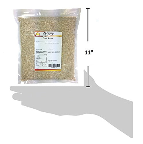 Medley Hills Farm oat bran packaging, ready for baking into breads or muffins.