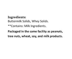 Medley Hills Farm buttermilk powder provides protein and calcium