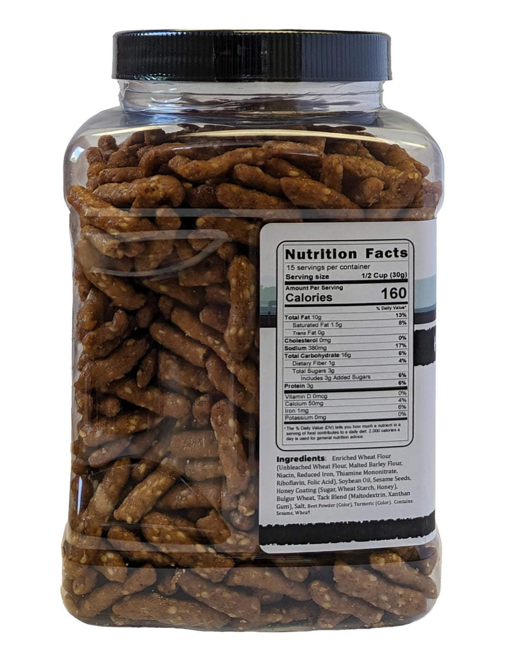 Close-up of Medley Hills Farm sesame sticks showing crunchy texture and honey glaze