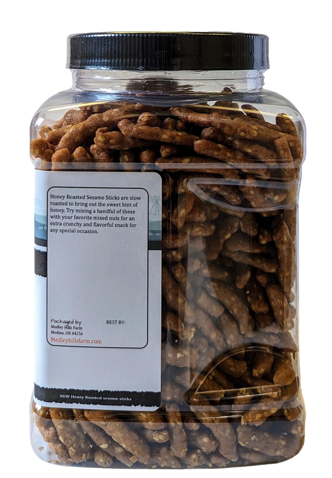 Medley Hills Farm sesame sticks served with hummus, cheese, or dips as a tasty pairing