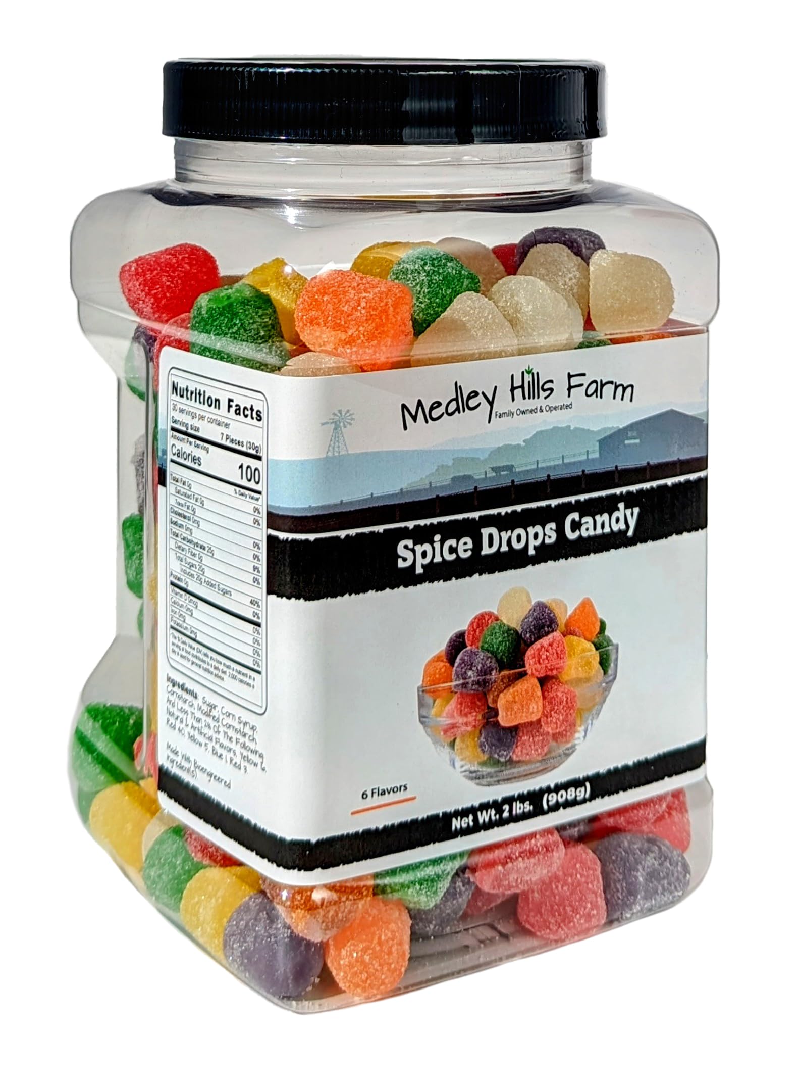 Medley Hills Farm Spice Drops six flavors display for variety seekers